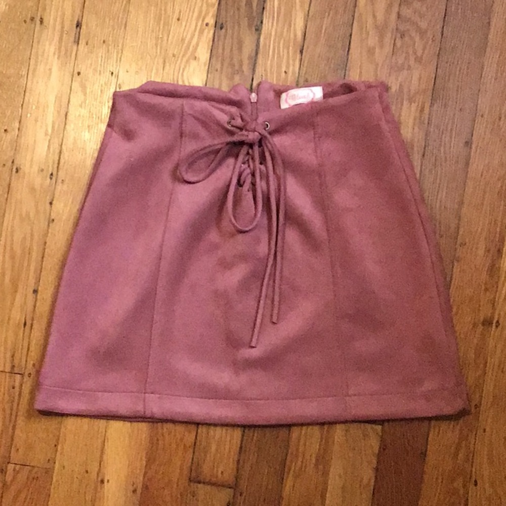Pink mini skirt